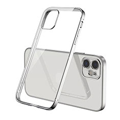 Ultra-thin Transparent TPU Soft Case Cover N01 for Apple iPhone 12 Silver