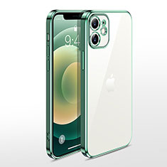 Ultra-thin Transparent TPU Soft Case Cover N04 for Apple iPhone 12 Green