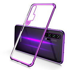 Ultra-thin Transparent TPU Soft Case Cover S01 for Huawei Honor 20 Pro Purple