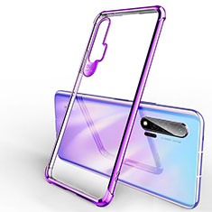 Ultra-thin Transparent TPU Soft Case Cover S01 for Huawei Nova 6 Purple