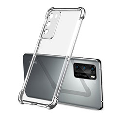 Ultra-thin Transparent TPU Soft Case Cover S01 for Huawei P40 Silver