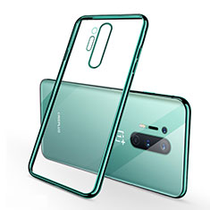 Ultra-thin Transparent TPU Soft Case Cover S01 for OnePlus 8 Pro Green