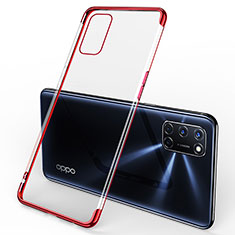 Ultra-thin Transparent TPU Soft Case Cover S01 for Oppo A52 Red