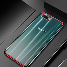 Ultra-thin Transparent TPU Soft Case Cover S01 for Oppo R15X Red