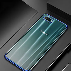 Ultra-thin Transparent TPU Soft Case Cover S01 for Oppo R17 Neo Blue