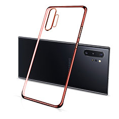 Ultra-thin Transparent TPU Soft Case Cover S01 for Samsung Galaxy Note 10 Plus Red