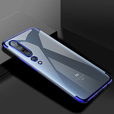 Ultra-thin Transparent TPU Soft Case Cover S01 for Xiaomi Mi 10 Pro Blue