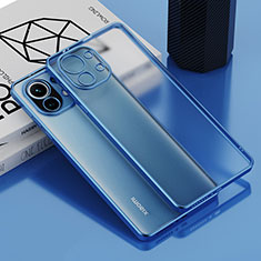 Ultra-thin Transparent TPU Soft Case Cover S01 for Xiaomi Mi 11 5G Blue
