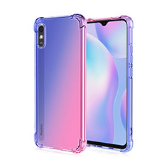 Ultra-thin Transparent TPU Soft Case Cover S01 for Xiaomi Redmi 9A Blue