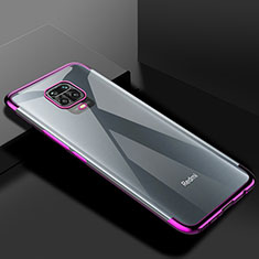 Ultra-thin Transparent TPU Soft Case Cover S01 for Xiaomi Redmi Note 9 Pro Max Purple