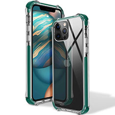 Ultra-thin Transparent TPU Soft Case Cover S02 for Apple iPhone 12 Pro Max Green