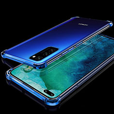 Ultra-thin Transparent TPU Soft Case Cover S02 for Huawei Honor V30 5G Blue