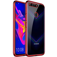 Ultra-thin Transparent TPU Soft Case Cover S02 for Huawei Honor View 20 Red