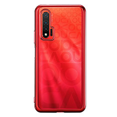 Ultra-thin Transparent TPU Soft Case Cover S02 for Huawei Nova 6 5G Red