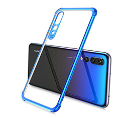 Ultra-thin Transparent TPU Soft Case Cover S02 for Huawei P20 Pro Blue