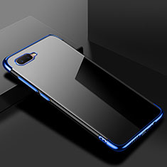 Ultra-thin Transparent TPU Soft Case Cover S02 for Oppo K1 Blue