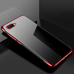 Ultra-thin Transparent TPU Soft Case Cover S02 for Oppo K1 Red