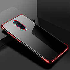 Ultra-thin Transparent TPU Soft Case Cover S02 for Oppo R17 Pro Red
