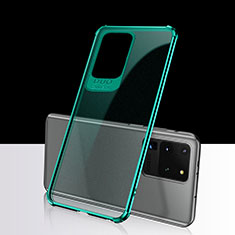 Ultra-thin Transparent TPU Soft Case Cover S02 for Samsung Galaxy S20 Ultra Green