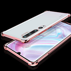 Ultra-thin Transparent TPU Soft Case Cover S02 for Xiaomi Mi Note 10 Rose Gold