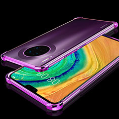 Ultra-thin Transparent TPU Soft Case Cover S03 for Huawei Mate 30 5G Purple