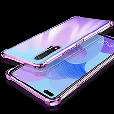 Ultra-thin Transparent TPU Soft Case Cover S03 for Huawei Nova 6 5G Purple