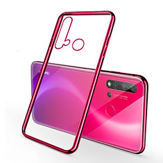 Ultra-thin Transparent TPU Soft Case Cover S03 for Huawei P20 Lite (2019) Red