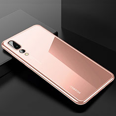 Ultra-thin Transparent TPU Soft Case Cover S03 for Huawei P20 Pro Rose Gold