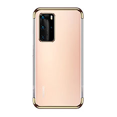 Ultra-thin Transparent TPU Soft Case Cover S03 for Huawei P40 Pro Gold