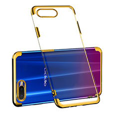 Ultra-thin Transparent TPU Soft Case Cover S03 for Oppo R17 Neo Gold