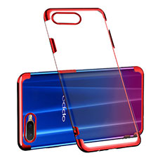 Ultra-thin Transparent TPU Soft Case Cover S03 for Oppo R17 Neo Red