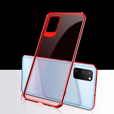 Ultra-thin Transparent TPU Soft Case Cover S03 for Samsung Galaxy S20 Plus Red