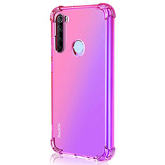Ultra-thin Transparent TPU Soft Case Cover S03 for Xiaomi Redmi Note 8 (2021) Hot Pink
