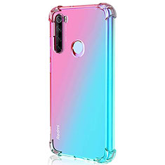 Ultra-thin Transparent TPU Soft Case Cover S03 for Xiaomi Redmi Note 8 (2021) Pink