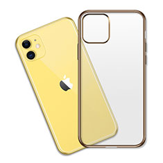 Ultra-thin Transparent TPU Soft Case Cover S04 for Apple iPhone 11 Gold