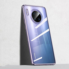 Ultra-thin Transparent TPU Soft Case Cover S04 for Huawei Mate 30 Pro 5G Purple