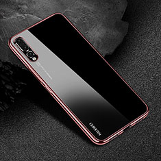 Ultra-thin Transparent TPU Soft Case Cover S04 for Huawei P20 Pro Red