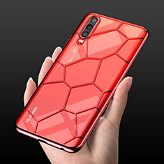 Ultra-thin Transparent TPU Soft Case Cover S04 for Huawei P30 Red