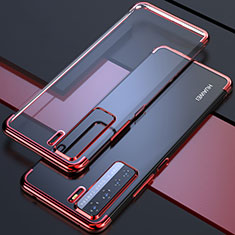 Ultra-thin Transparent TPU Soft Case Cover S04 for Huawei P40 Lite 5G Red