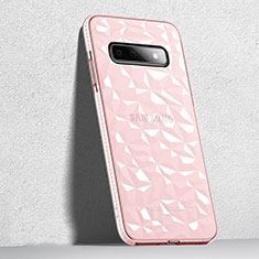 Ultra-thin Transparent TPU Soft Case Cover S04 for Samsung Galaxy S10 Pink