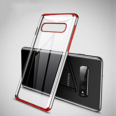 Ultra-thin Transparent TPU Soft Case Cover S04 for Samsung Galaxy S10 Plus Red