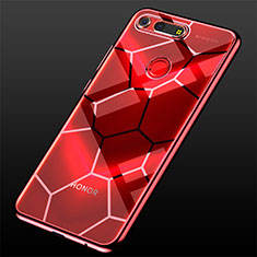 Ultra-thin Transparent TPU Soft Case Cover S05 for Huawei Honor V20 Red