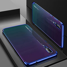 Ultra-thin Transparent TPU Soft Case Cover S05 for Huawei P20 Pro Blue