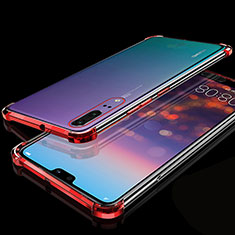 Ultra-thin Transparent TPU Soft Case Cover S05 for Huawei P20 Red