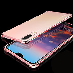 Ultra-thin Transparent TPU Soft Case Cover S05 for Huawei P20 Rose Gold