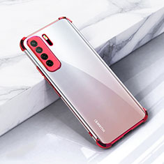 Ultra-thin Transparent TPU Soft Case Cover S05 for Huawei P40 Lite 5G Red