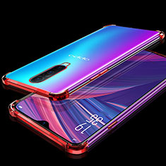 Ultra-thin Transparent TPU Soft Case Cover S05 for Oppo RX17 Pro Red