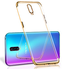 Ultra-thin Transparent TPU Soft Case Cover S06 for Oppo R17 Pro Gold