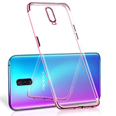 Ultra-thin Transparent TPU Soft Case Cover S06 for Oppo R17 Pro Rose Gold