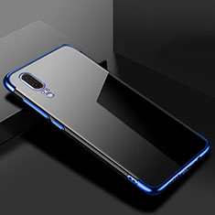 Ultra-thin Transparent TPU Soft Case Cover S07 for Huawei P20 Blue